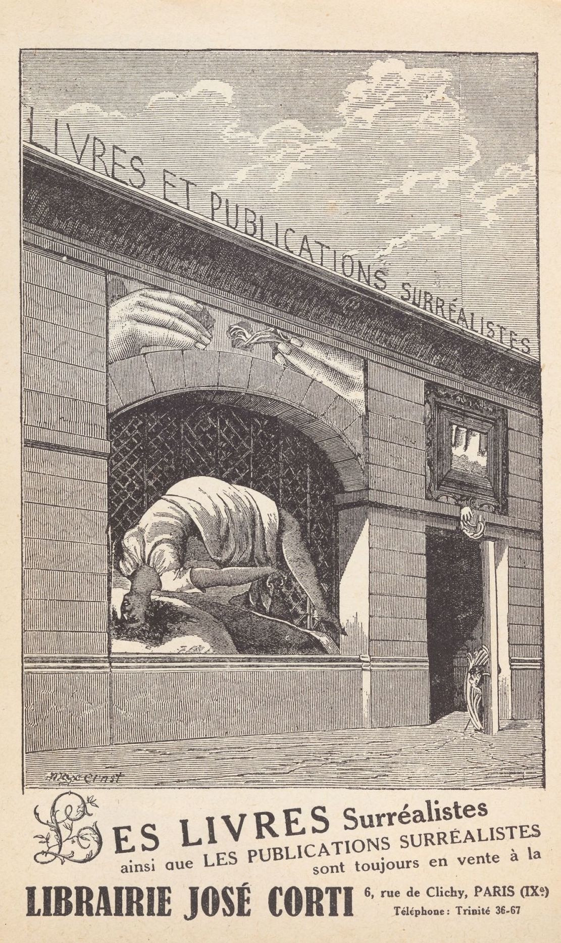 José Corti. Livres et publications surréalistes. 1931. Cover illustration by Max Ernst